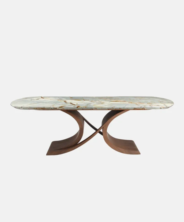 Elegant Blue Marble Dining Table